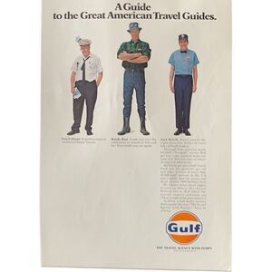 Vintage 1969 Gulf A Guide to the Great American Travel Guides Ad Advertisement